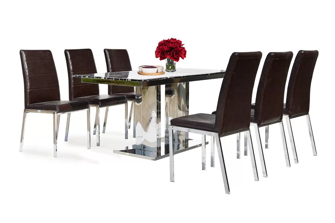 BÀN GHẾ ĂN KHUNG INOX